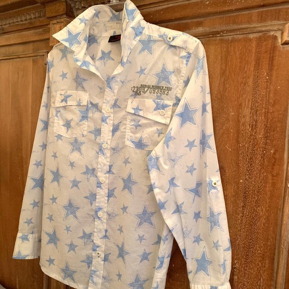 NEXT UK Boys Cotton Star Button Up Shirt Size 11 YRS - Picture 7 of 13
